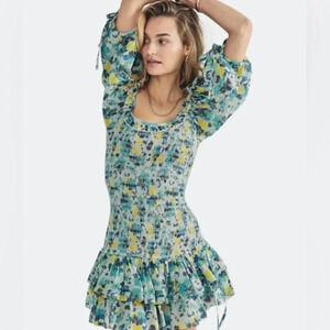 LoveShackFancy Dress Women’s Small Violet Mini in Açaí Berry Ruffle Cottagecore